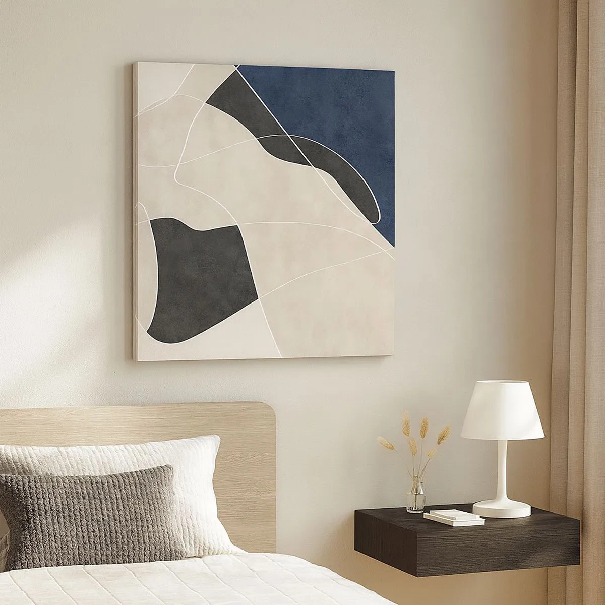 Obraz na płótnie - Kompozycja abstrakcyjna – kontrast barw - 30x30 cm