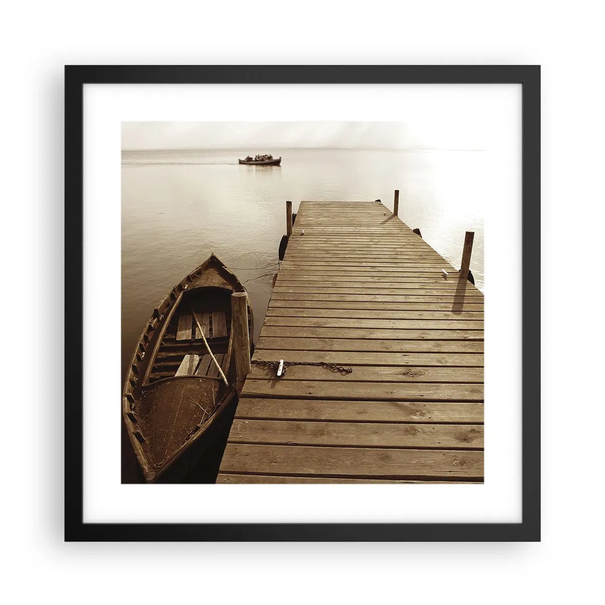 Plakat w czarnej ramie - Wielki spokój - 40x40 cm