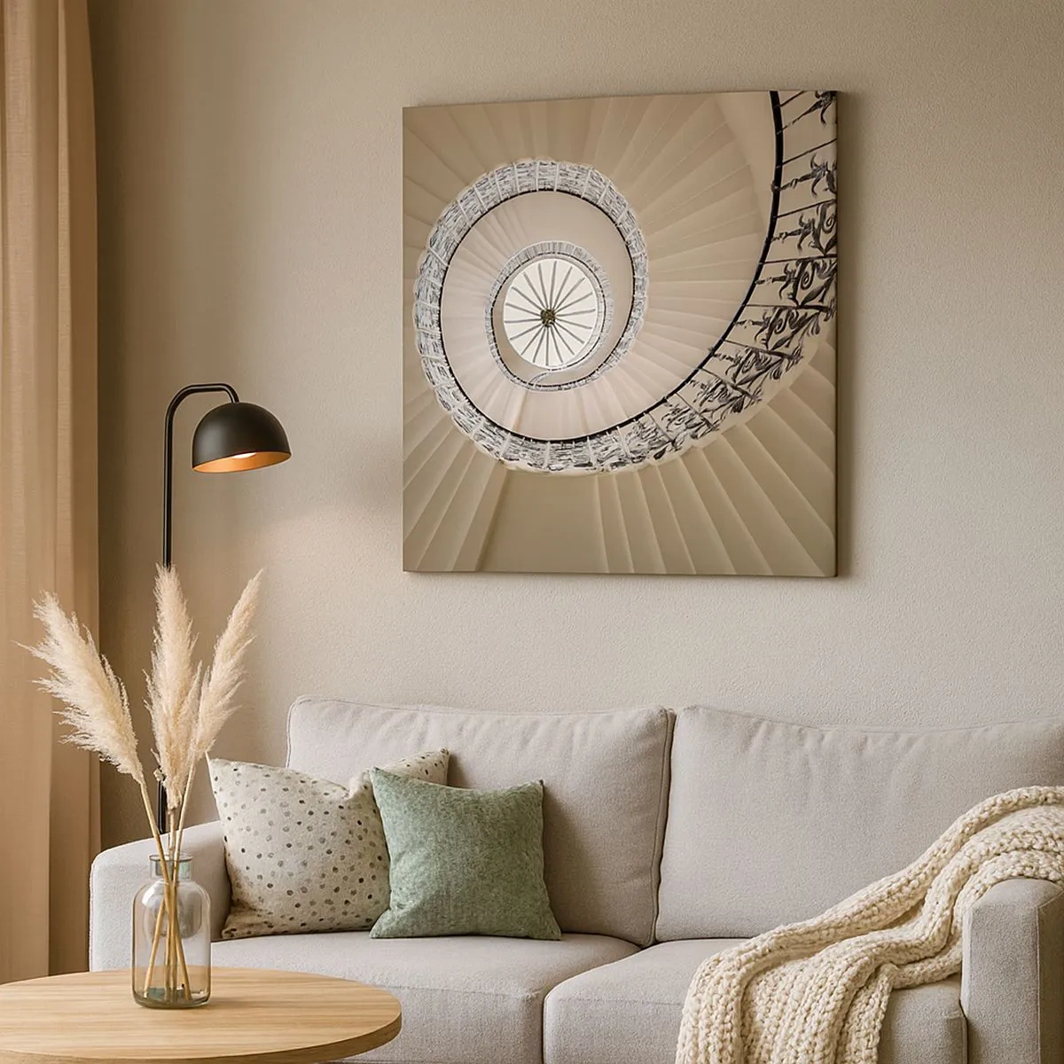 Obraz na płótnie - W środku muszli - 30x30 cm