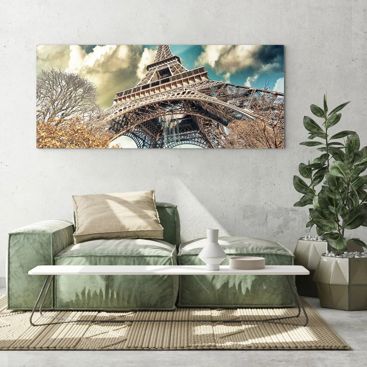 Obraz na szkle - A jesienią w Paryżu... - 100x40 cm