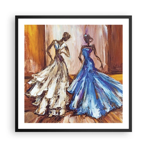 Plakat w czarnej ramie - Wdzięczny duet - 60x60 cm