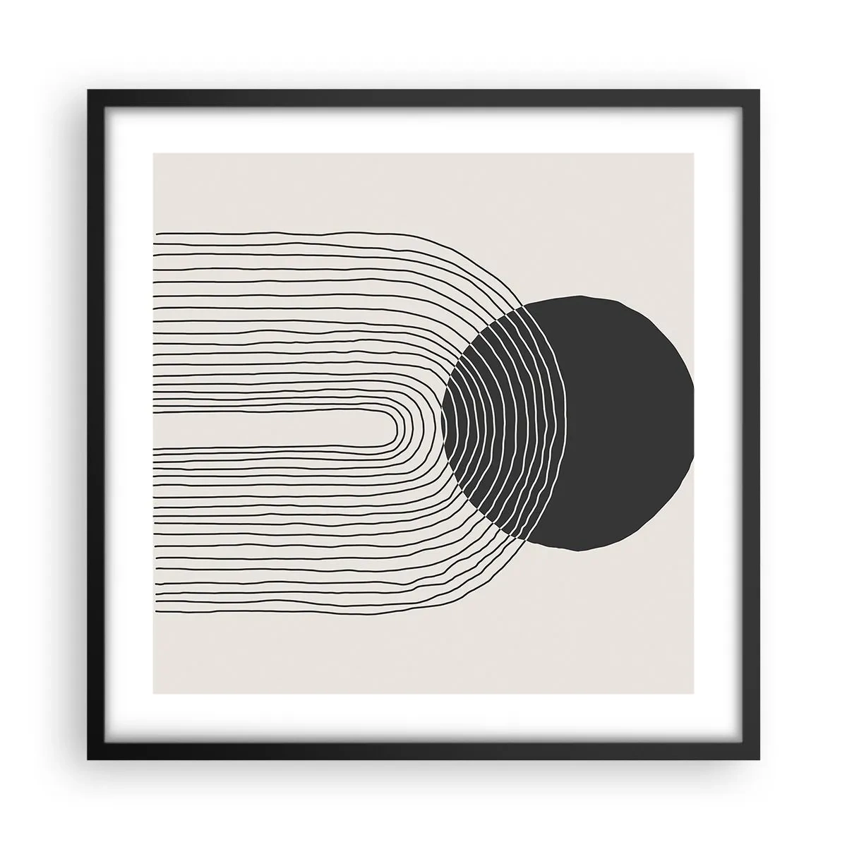 Plakat w czarnej ramie - Drżenie i pewność - 50x50 cm