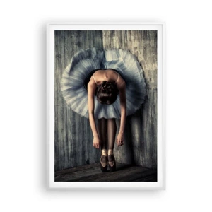 Plakat w białej ramie - Gdy cichnie muzyka - 70x100 cm
