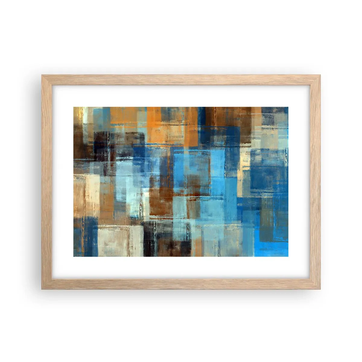 Plakat w ramie jasny dąb - Przez błękitną zasłonę - 40x30 cm