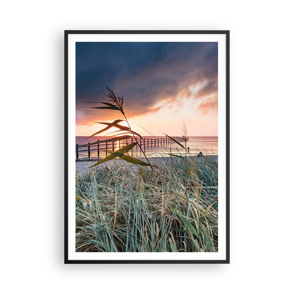 Plakat w czarnej ramie - Nie przemija z wiatrem - 70x100 cm