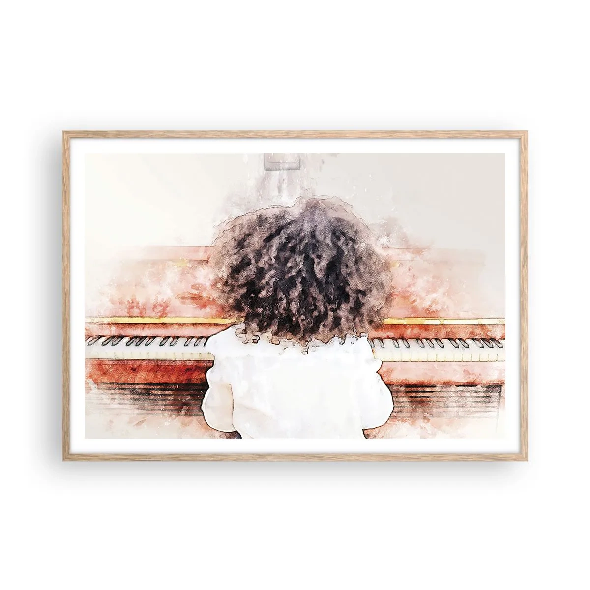 Plakat w ramie jasny dąb - W nowym świecie - 100x70 cm