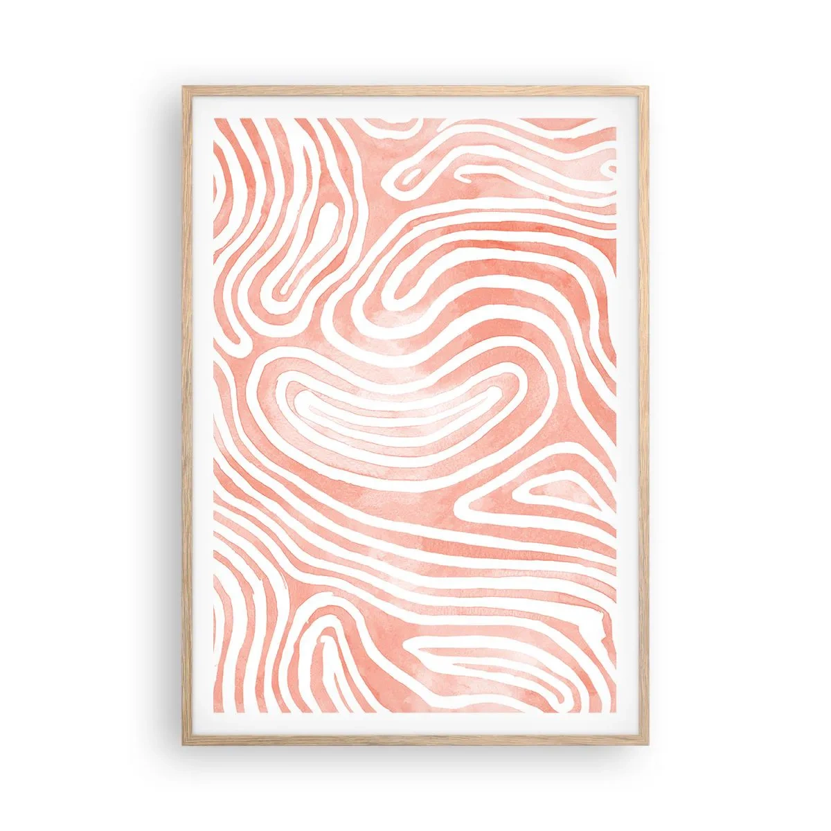 Plakat w ramie jasny dąb - W koralowym labiryncie - 70x100 cm