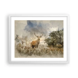 Plakat w białej ramie - Godność - siła - dostojeństwo - 50x40 cm