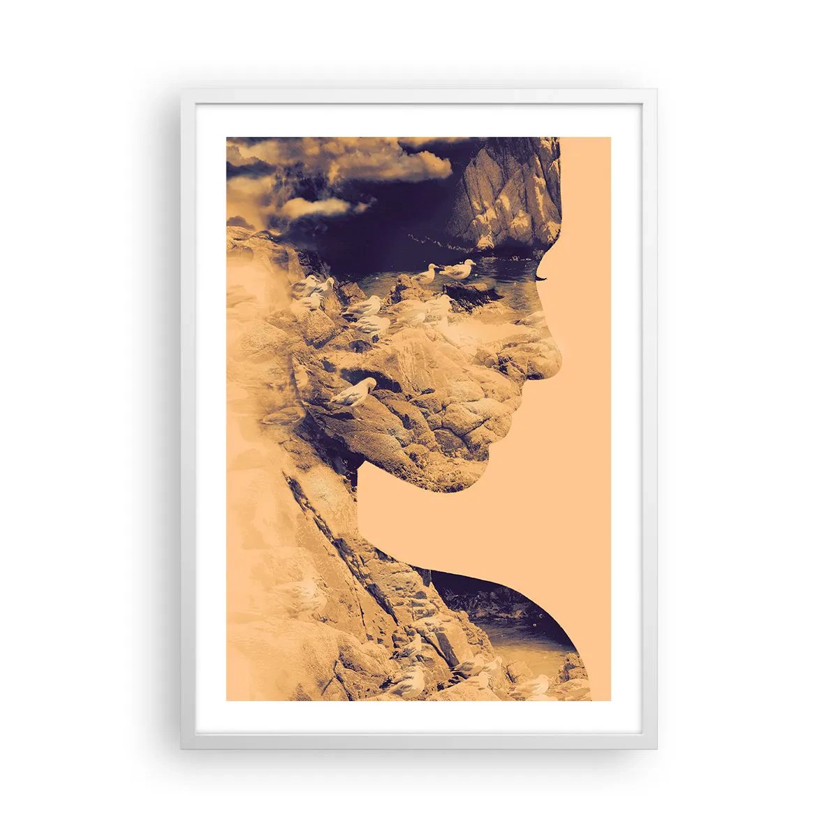 Plakat w białej ramie - Piękna z natury - 50x70 cm