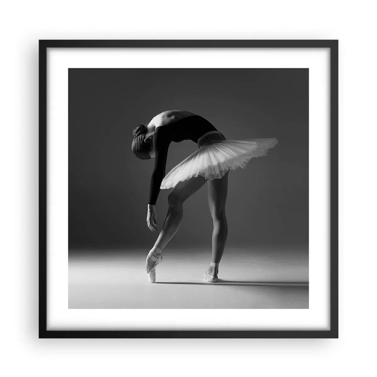 Plakat w czarnej ramie - Bella balerina - 50x50 cm
