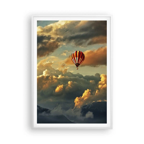 Plakat w białej ramie - Lecę, bo chcę - 70x100 cm
