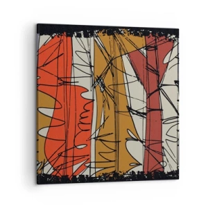 Obraz na płótnie - Kompozycja spontaniczna - 50x50 cm