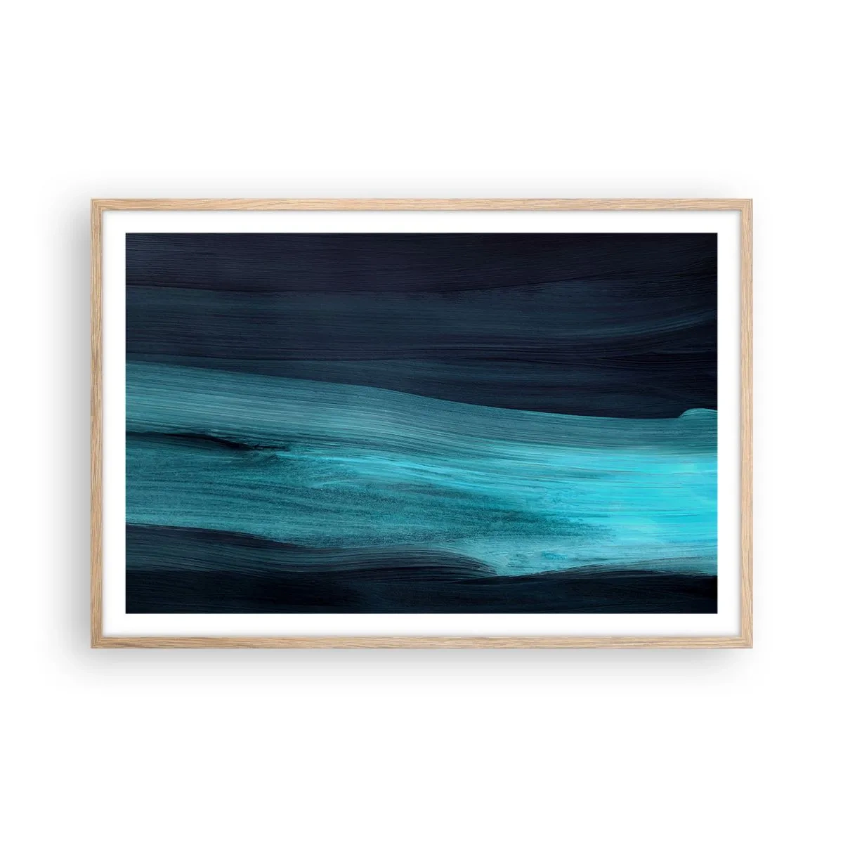 Plakat w ramie jasny dąb - Popłyń z nurtem - 91x61 cm