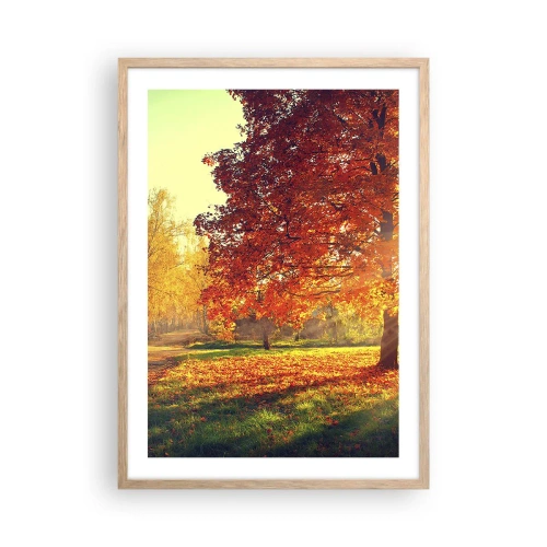 Plakat w ramie jasny dąb - Rude jest piękne - 50x70 cm