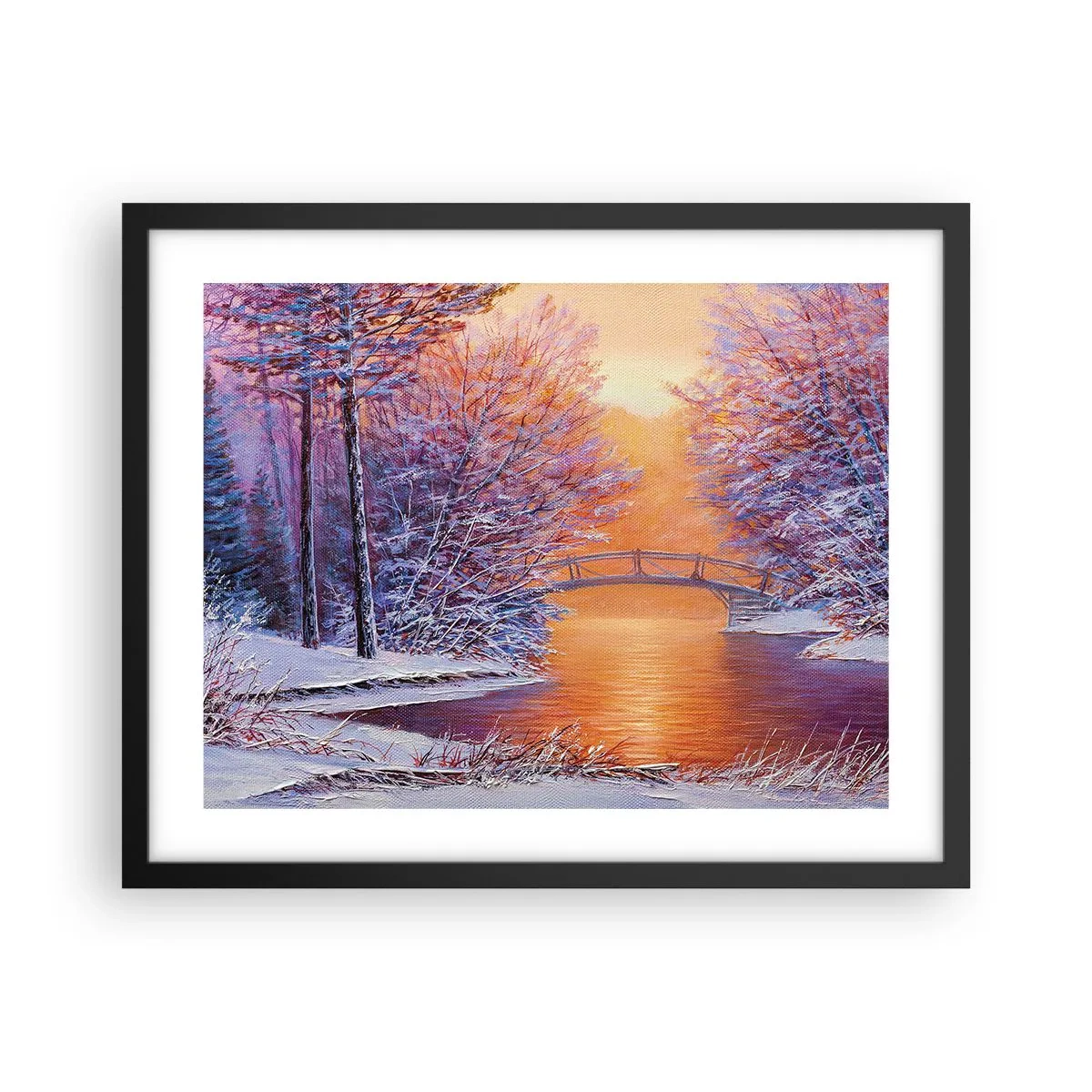 Plakat w czarnej ramie - Spotkajmy się tu - 50x40 cm