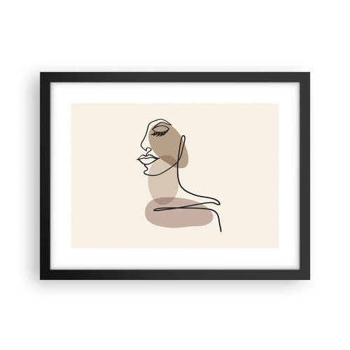 Plakat w czarnej ramie - Zasłuchana w siebie - 40x30 cm