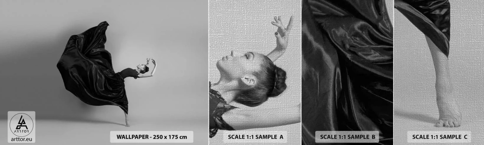 Fototapeta Próbka Premium Canvas - Uskrzydlona muzyką - Taniec, Kobieta, Tancerka - 100x30 cm