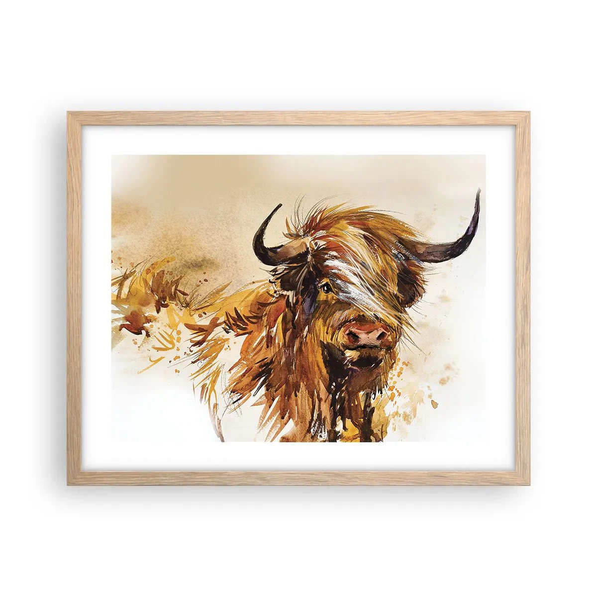 Plakat w ramie jasny dąb - Duma łowcy - 50x40 cm