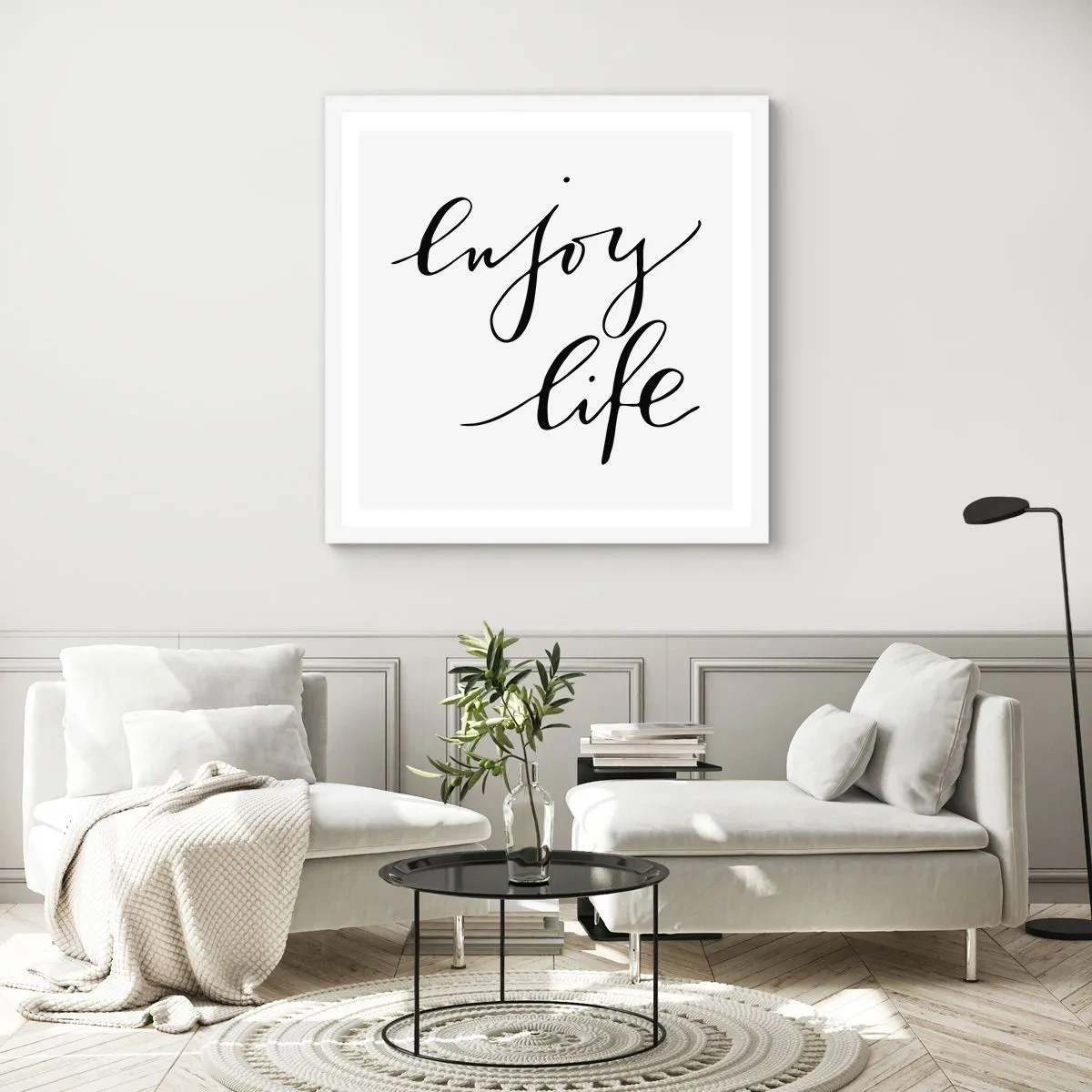 Plakat w białej ramie - Nic dodać… - 40x40 cm