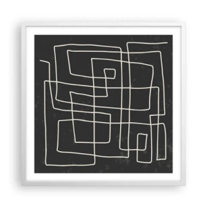 Plakat w białej ramie - Nie taki prosty - 60x60 cm