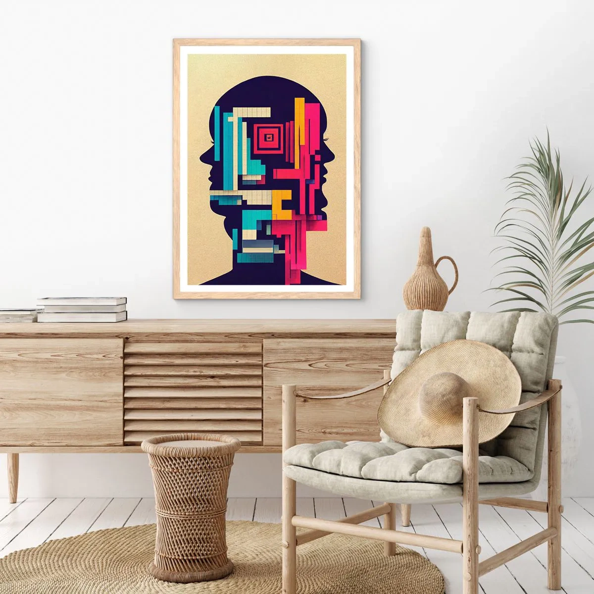 Plakat w ramie jasny dąb - Nowe więzi - 30x40 cm