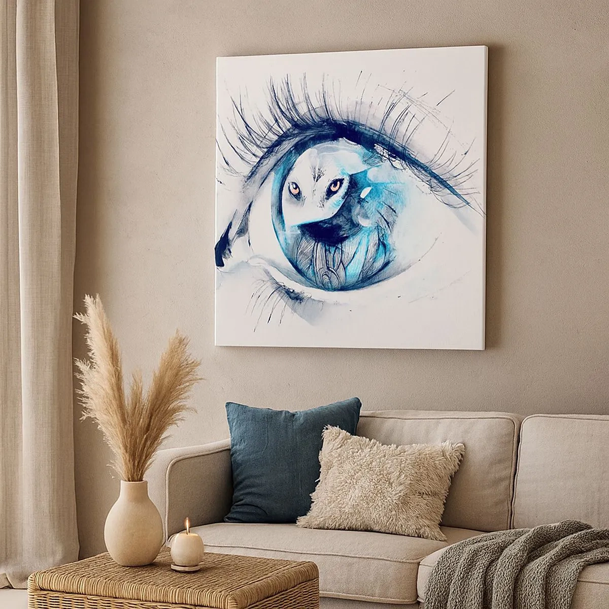 Obraz na płótnie - Oko w oko z dzikością - 30x30 cm