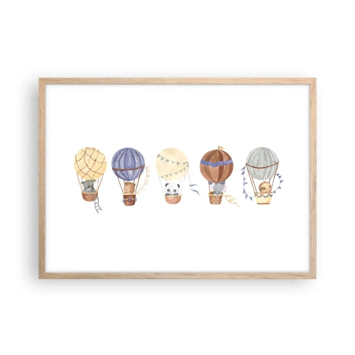 Plakat w ramie jasny dąb - Przyjaciele w podróży - 70x50 cm