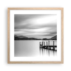 Plakat w ramie jasny dąb - Łagodność i siła - 40x40 cm