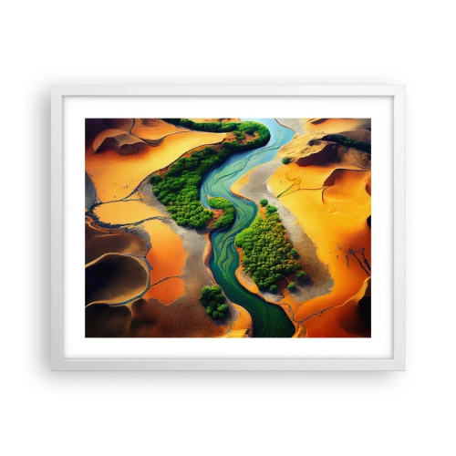 Plakat w białej ramie - Życiodajna rzeka - 50x40 cm