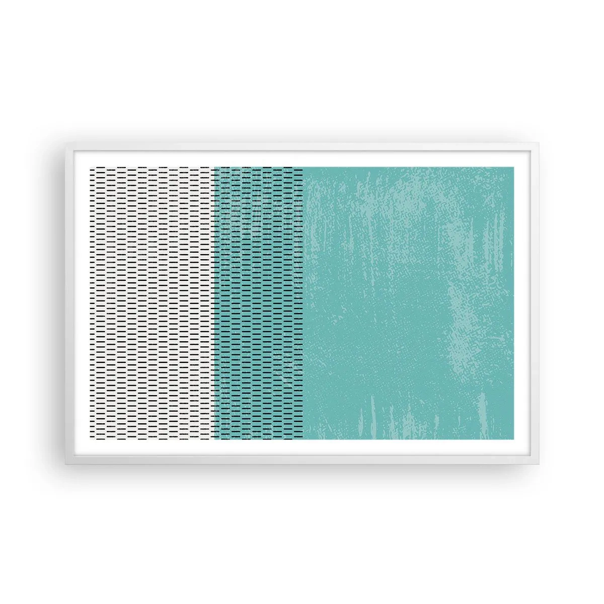 Plakat w białej ramie - Kompozycja zrównoważona - 91x61 cm