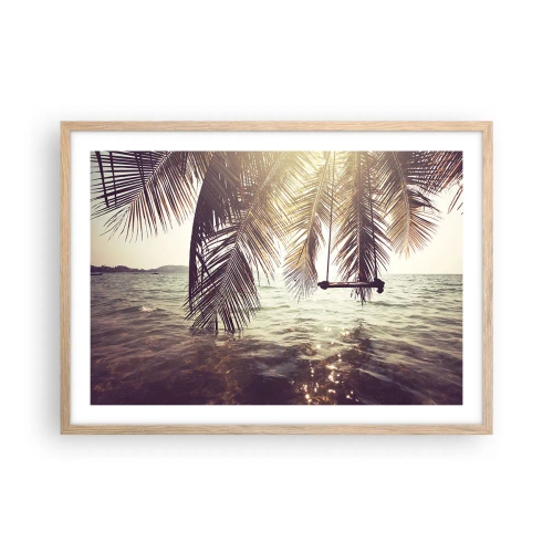 Plakat w ramie jasny dąb - Można bujać w obłokach do woli - 70x50 cm