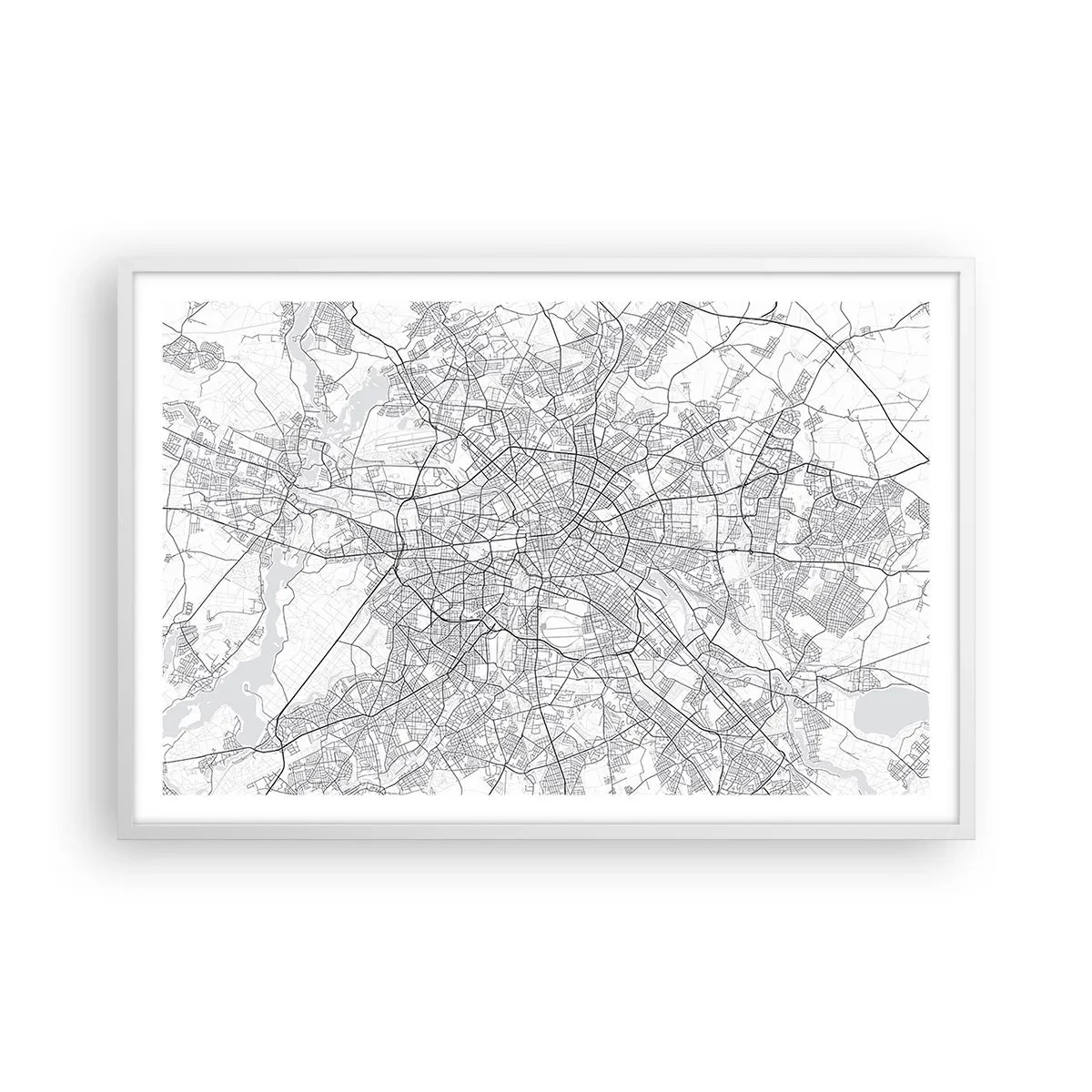 Plakat w białej ramie - Kwiat Berlina - 91x61 cm