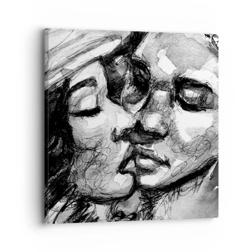 Obraz na płótnie - Czuła chwila - 30x30 cm