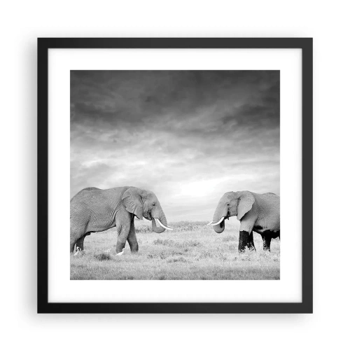 Plakat w czarnej ramie - Szare jest piękne - 40x40 cm
