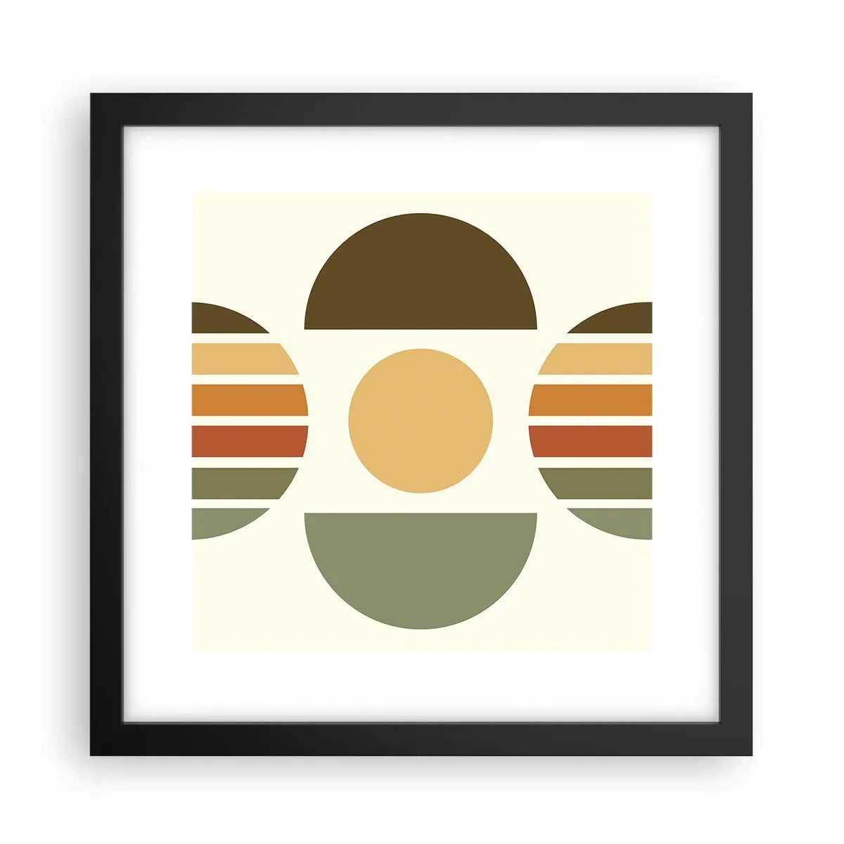 Plakat w czarnej ramie - W kolorach ziemi - 30x30 cm