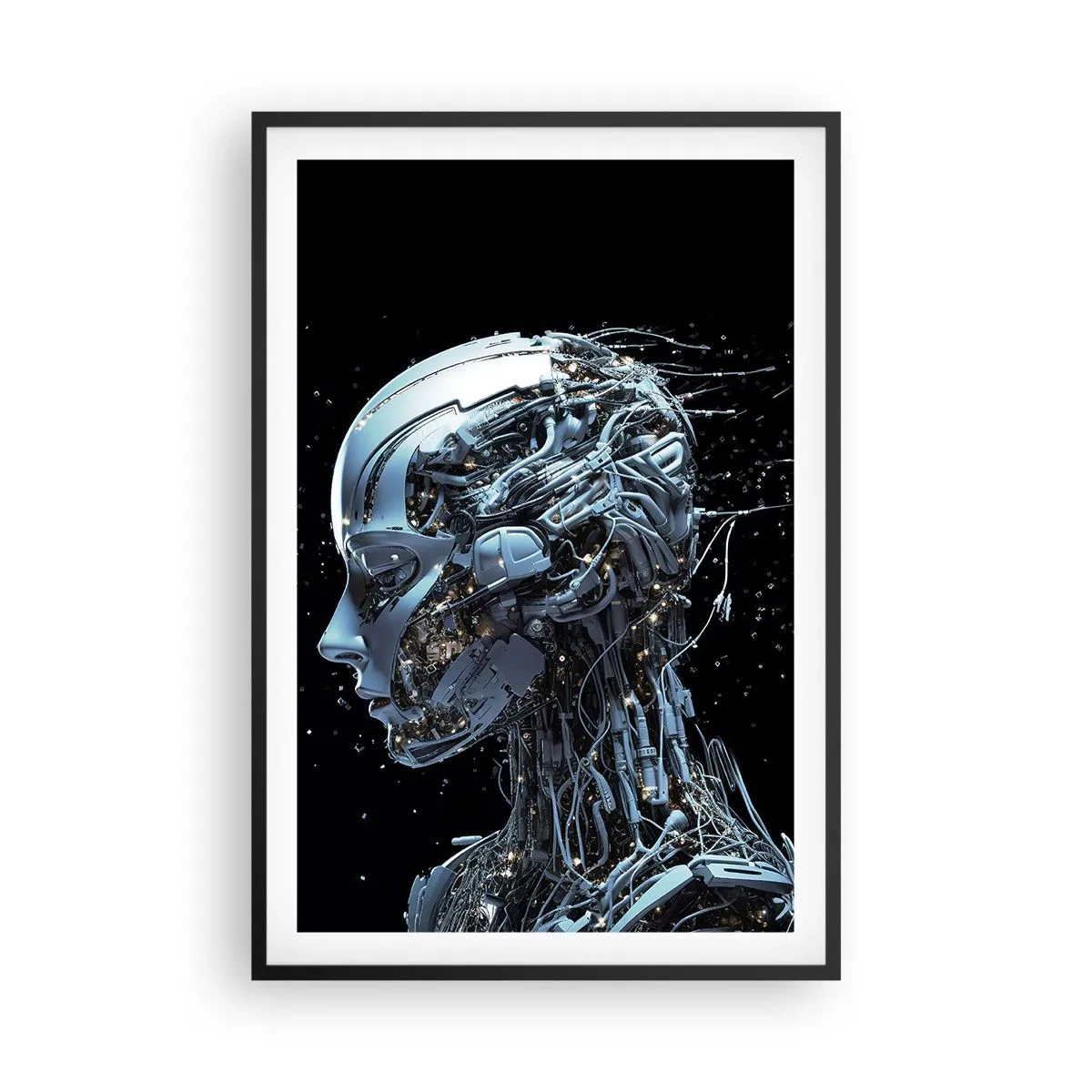 Plakat w czarnej ramie - Technologia jest kobietą - 61x91 cm