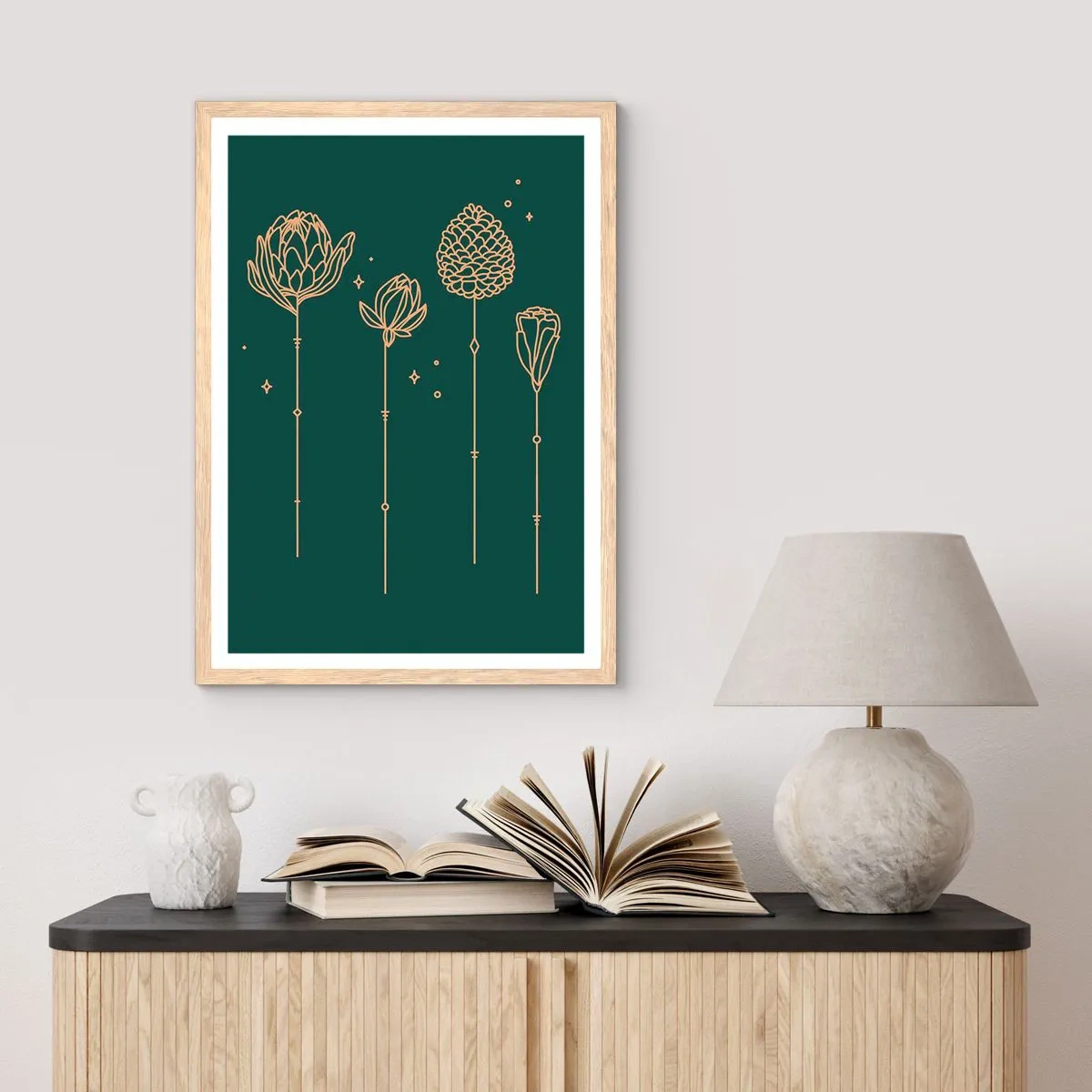 Plakat w ramie jasny dąb - Rodzina ZIÓŁkowskich - 50x70 cm