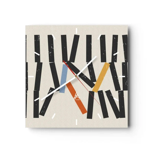 Zegar ścienny - Domino – kompozycja - 40x40 cm