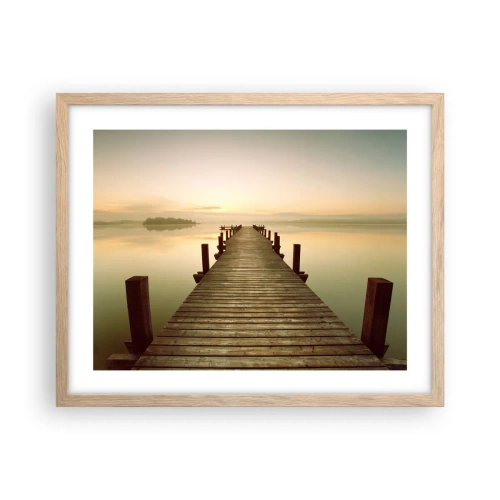 Plakat w ramie jasny dąb - Przedświt, świtanie, światło - 50x40 cm