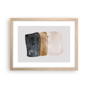 Plakat w ramie jasny dąb - Kompozycja barw ziemi - 40x30 cm