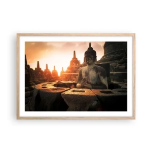Plakat w ramie jasny dąb - Pogoda wielkiej mądrości - 70x50 cm