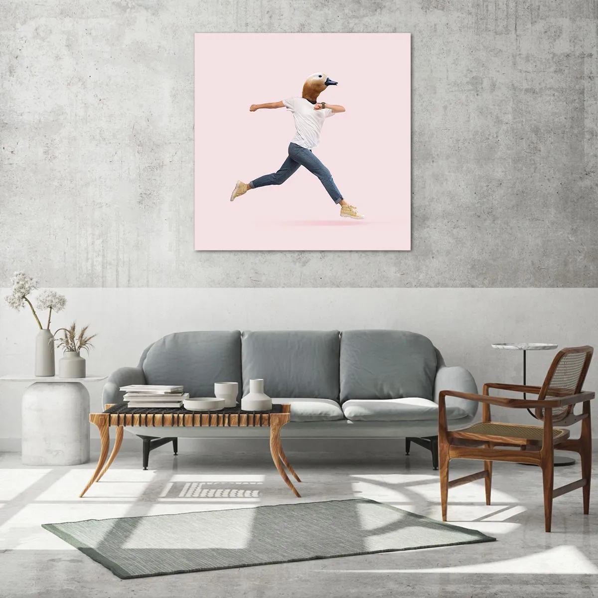 Obraz na szkle - Szczypta absurdu - 60x60 cm