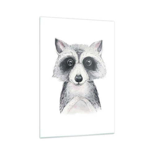 Obraz na szkle - Uroczy portret szopa na białym tle - 70x100cm - Chwila na wzruszenie - Nowoczesna dekoracja ścienna do salonu i sypialni ARTTOR