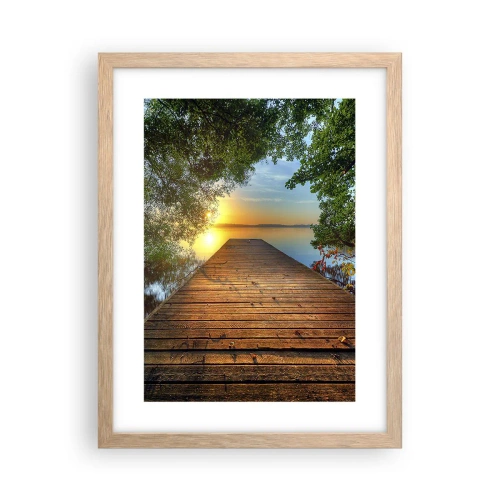 Plakat w ramie jasny dąb - Nie śpiesz się, usiądź - 30x40 cm