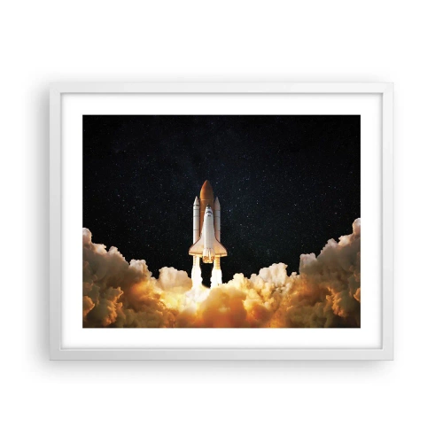 Plakat w białej ramie - Ad astra! - 50x40 cm