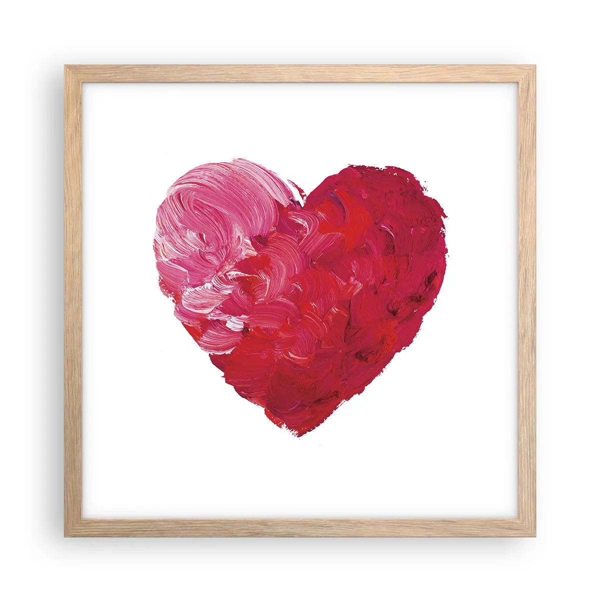 Plakat w ramie jasny dąb - All you need is love - 40x40 cm