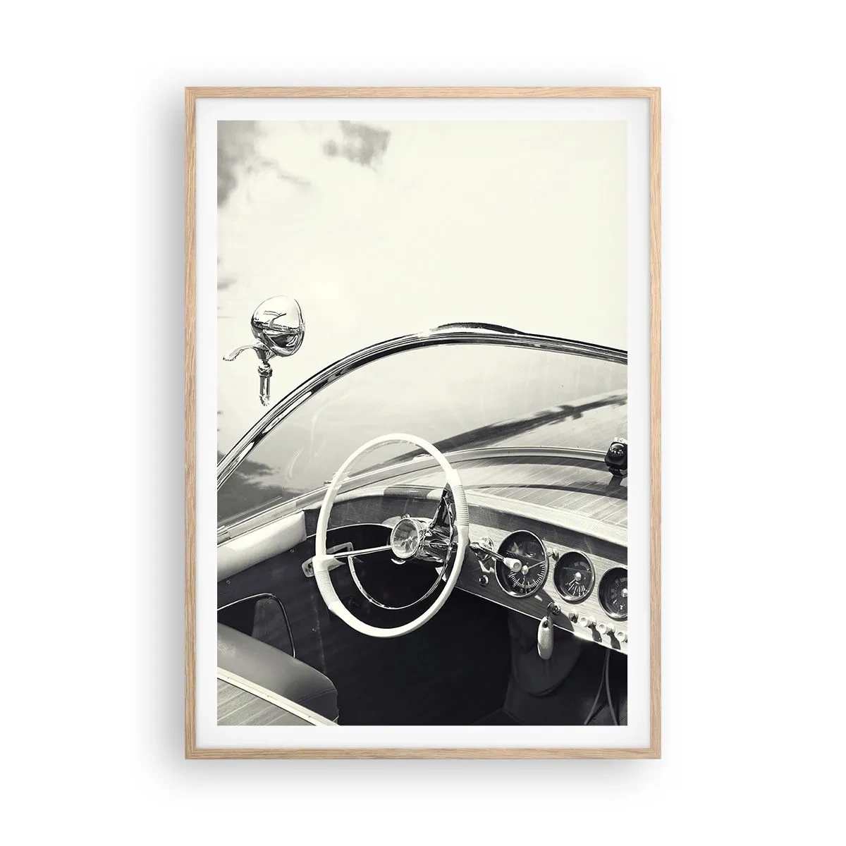 Plakat w ramie jasny dąb - Pogoda dla bogaczy - 70x100 cm