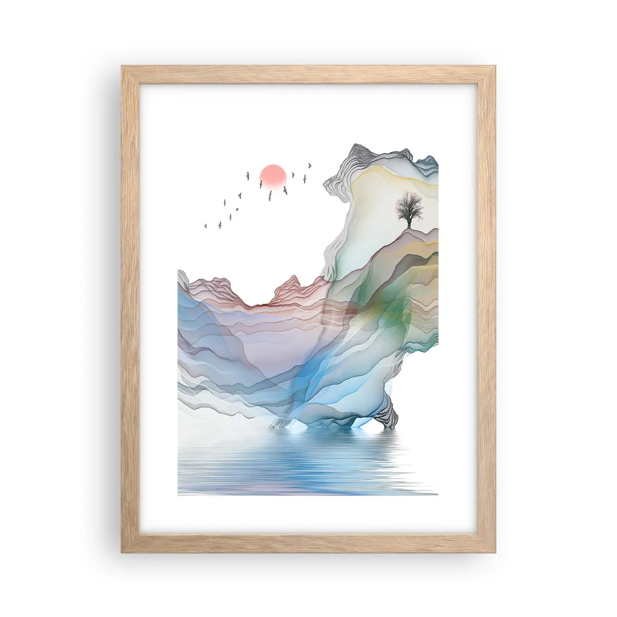 Plakat w ramie jasny dąb - Ku kryształowym górom - 30x40 cm
