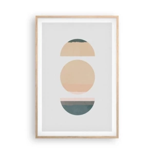 Plakat w ramie jasny dąb - Koło za kołem - 61x91 cm