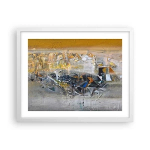 Plakat w białej ramie - Wszystko się poukłada - 50x40 cm